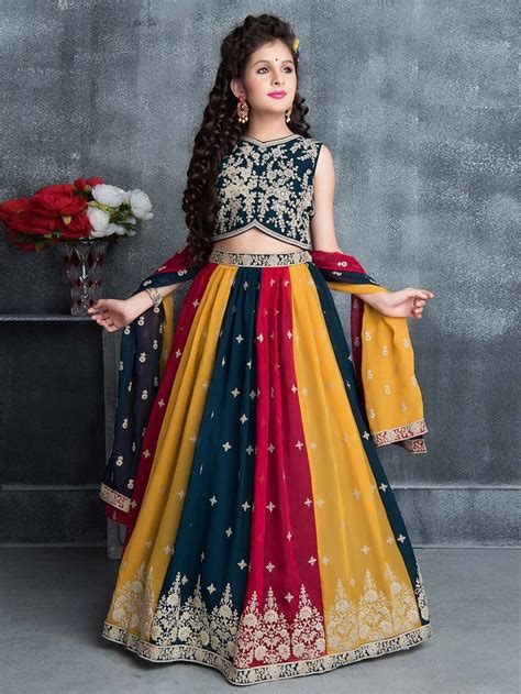 Designer Navy Wedding Wear Lehenga Choli For Girls Indian Dresses For