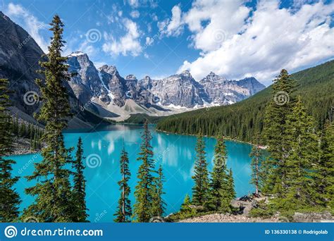 Moraine Lake In Banff National Park Ab Canada Royalty Free Stock