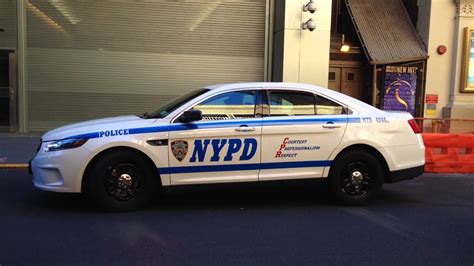 Brand New Nypd Slicktop Ford Taurus Police Interceptor Conducting A