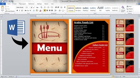 How To Make Restaurant Menu Card Design In Ms Word Ready To Print
