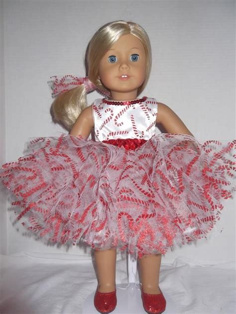 18 Inch Doll Christmas Candy Cane Dress 18 In Doll Holiday Etsy 18