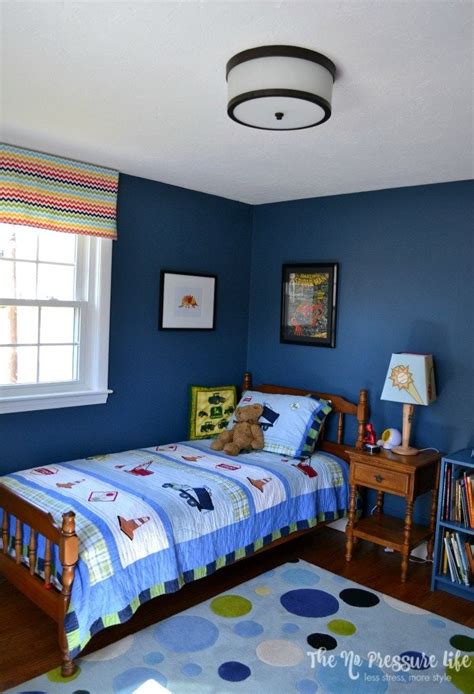 Eclectic Navy Blue Boys Bedroom The No Pressure Life Crafts Decor