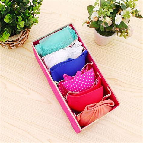 Folding Underwear Bra Storage Box Closet Drawer Organizer Divider Box Socks Necktie
