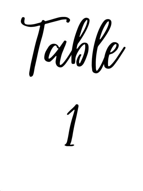 Printable 5x7 Table Numbers 1 20 Etsy