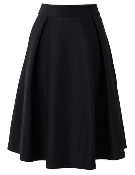 women high waist full a line pleated swing dress midi skirt black c611vqx6u5b women s