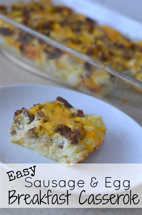 Easy Sausage And Egg Breakfast Casserole Recipe