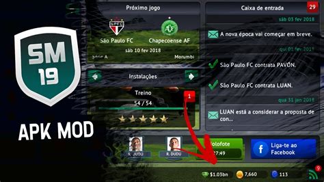 Soccer Manager 2019 Apk Mod Dinheiro Infinito 2019 Youtube