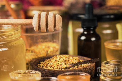 Honey And Honey Bee Products Photograph By Microgen Imagesscience