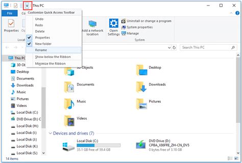 Customize File Explorers Quick Access Toolbar Windows 10 Minitool Tips