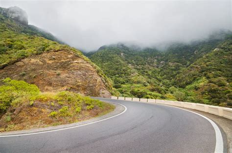Scenic View Of A Mountain Road In Anaga Natural Park In Tenerife