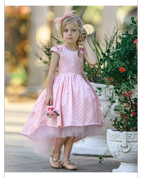 Mia Belle Girls Girls Printed Gather Sleeve Hi Lo Tulle Dress 3