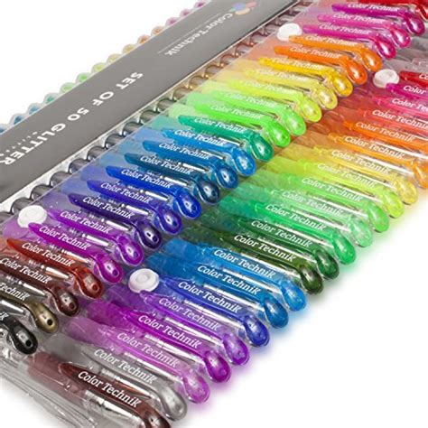 Glitter Gel Pens By Color Technik Set Of 50 Individual Colors 40
