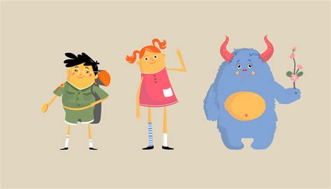 100 Great Flat Character Design Inspiration Examples