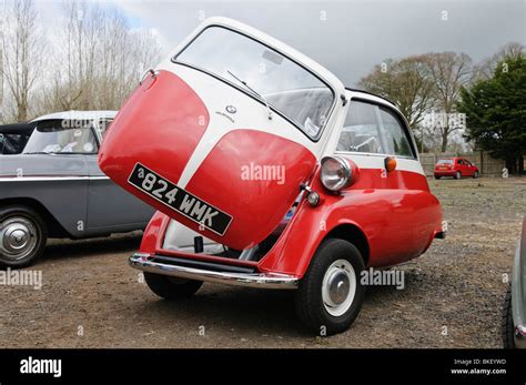 Bmw Isetta Bubble Car With The Front Door Open Stock Photo Alamy