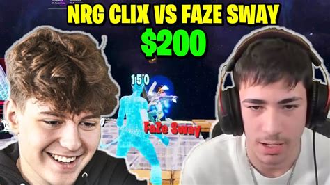 Nrg Clix Vs Faze Sway Zone Wars Wager For 200 Youtube