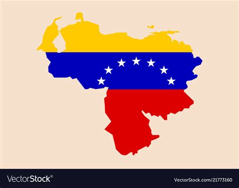Venezuela Map With Flag Inside Royalty Free Vector Image
