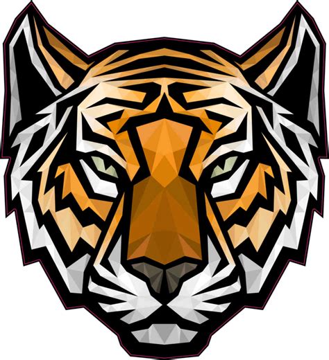 45in X 5in Mosaic Tiger Head Mascot Sticker Decal Window Stickers Decals