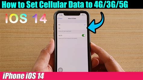 Iphone Ios 14 How To Set Cellular Data To 4g3g5g Youtube