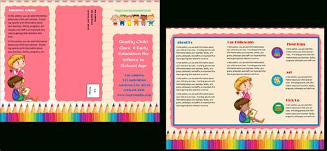 Child Care Brochure Template 11 Inside Daycare Brochure With Regard To