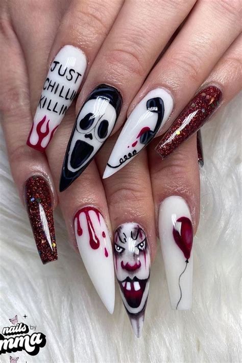 33 Spooky Scream Nails Design For Halloween Nails 2021 Page 4 Of 4