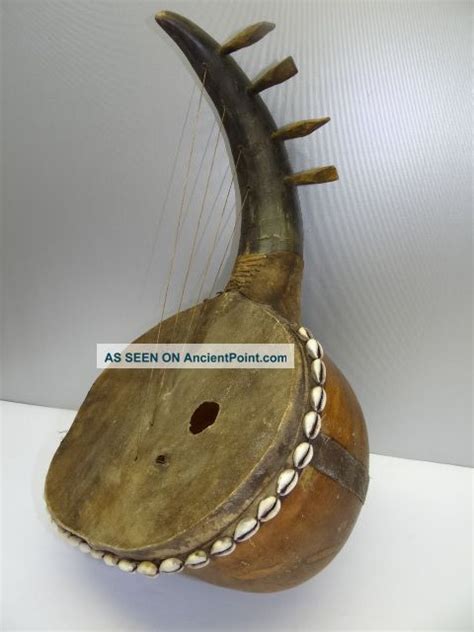 Antique Handmade Primitive Hide Ox Horn Mystery Musical Instrument