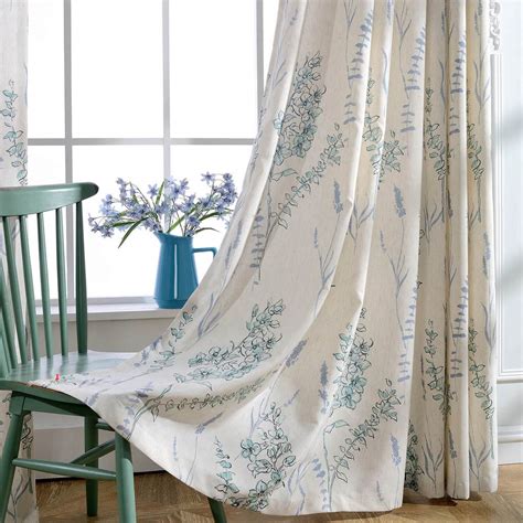 Natural Linen Teal Blue Sage Curtains 2 Panel Drapes Anady Top