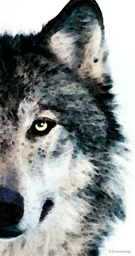 Alpen home great art deserves to be on canvas! Wolf Art - Timber Painting by Sharon Cummings