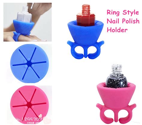 Creative Flexible Durable Wearable Silicone Stand Polish Bottle Holder