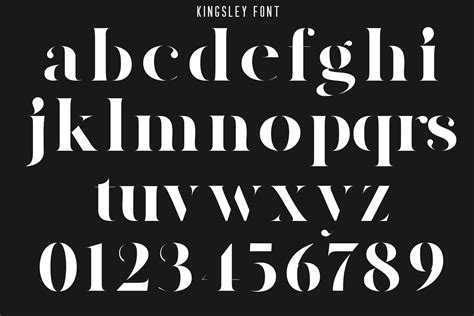 Kingsley Modern Stencil Font 177 Studio