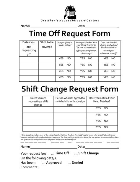 Effective Time Off Request Forms Templates Templatelab