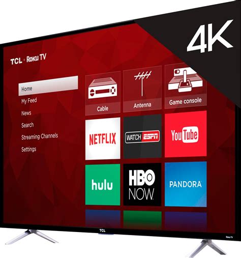Its roku smart tv platform is the best available, with a simple interface and extensive streaming app support. TCL 55" Class LED 4 Series 2160p Smart 4K UHD TV with HDR ...