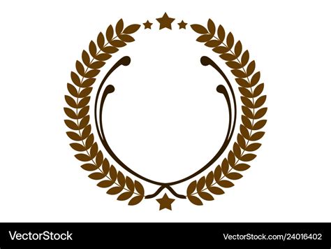 Leaves Circle Logo Icon Icon Royalty Free Vector Image