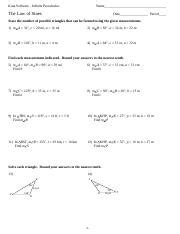 Pre calculus worksheets pdf printable worksheets and. sines.pdf - Kuta Software Infinite Precalculus Name The Law of Sines Date Period State the ...