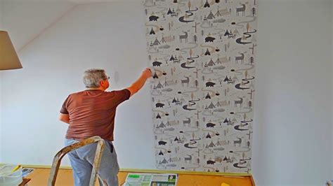 How To Hang Wallpaper With A Drop Match Diy Youtube
