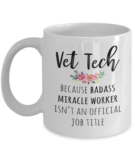 For the grad gift box. Gift for Vet Tech, Funny Vet Tech Coffee Mug, Graduation ...