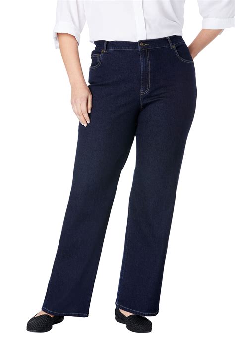 Woman Within Woman Within Plus Size Petite Wide Leg Stretch Jean