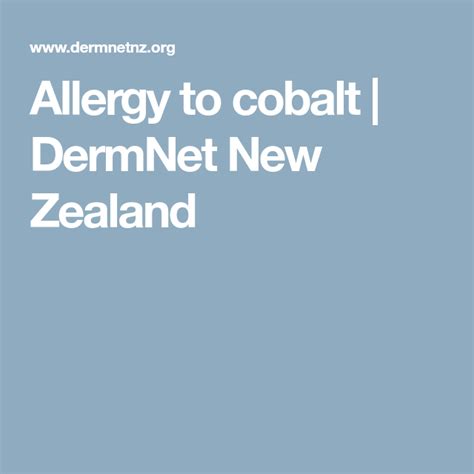 Allergy To Cobalt Dermnet New Zealand Allergies Ulcers Pitted