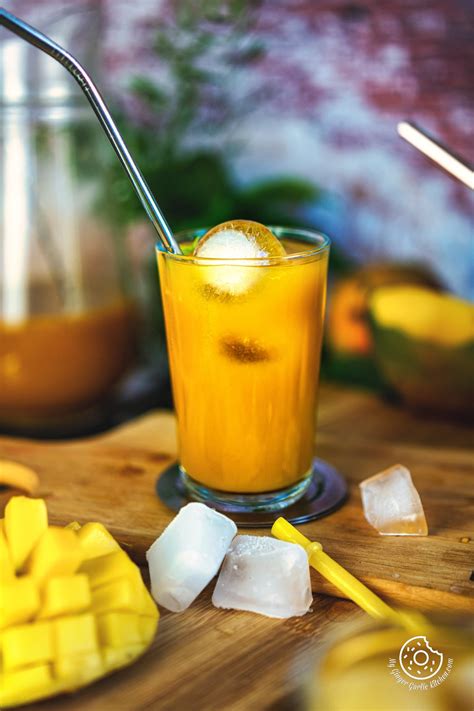 Mango Iced Tea Step By Step Video Recipe My Ginger Garlic Kitchen