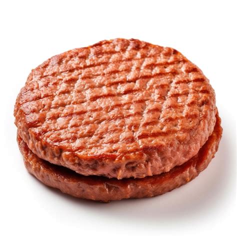 Premium Photo Grilled Burger Meat Isolated On White Background