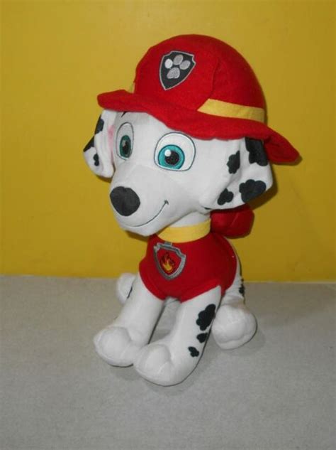 Paw Patrol Mashall Dalmatian Fire Dog 16 Tall Sitting Plush Stuffed