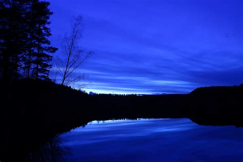 Wallpaper Reflection Blue Nature Water Horizon Calm Dusk Lake