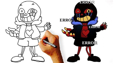 How To Draw Error Sans Step By Step Drawing Lessons Drawing Tutorial