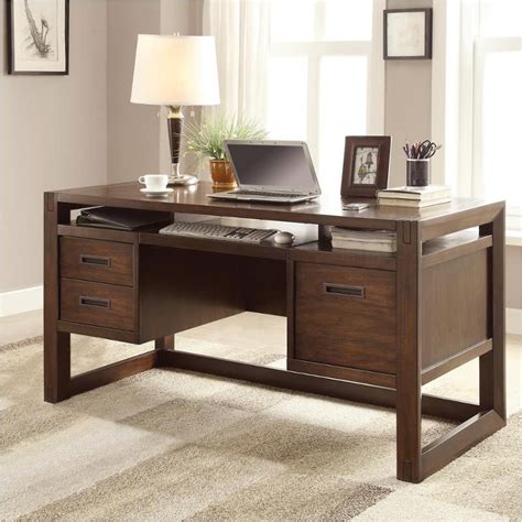 Corner desks or small desks are perfect for dorms, tinier rooms, dens and more. 75831 Riverside Furniture Riata Home Office Computer Desk