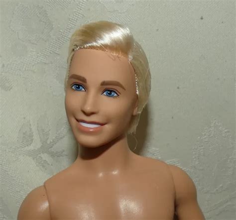 Barbie The Movie Nude Ken Doll From Beach Wear Set Blonde Hair Blue