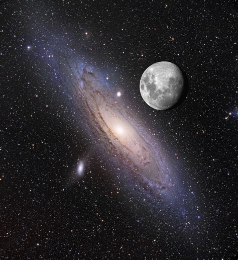 Apod 2013 August 1 Moon Over Andromeda