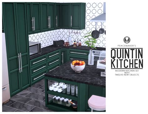 Peaces Place Modern Kitchen Set Sims 4 Kitchen Cabinets Sims 4 Kitchen
