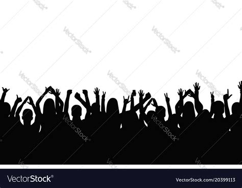 Crowd Of People Are Applauding People Show Vector Image