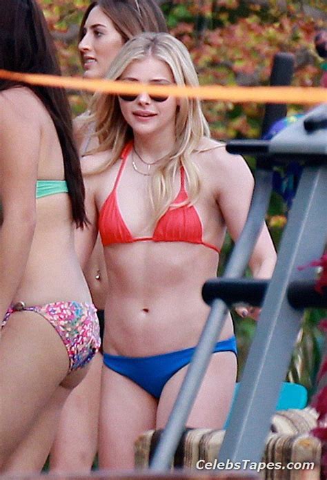 Chloe Grace Moretz Bikini Pussy Slip