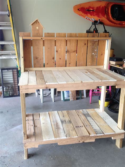 Potting Bench Made From Pallets And Other Reclaimed Wood I Made It For