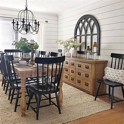 48 Gorgeous Farmhouse Dining Room Design Ideas Country Dining Rooms
